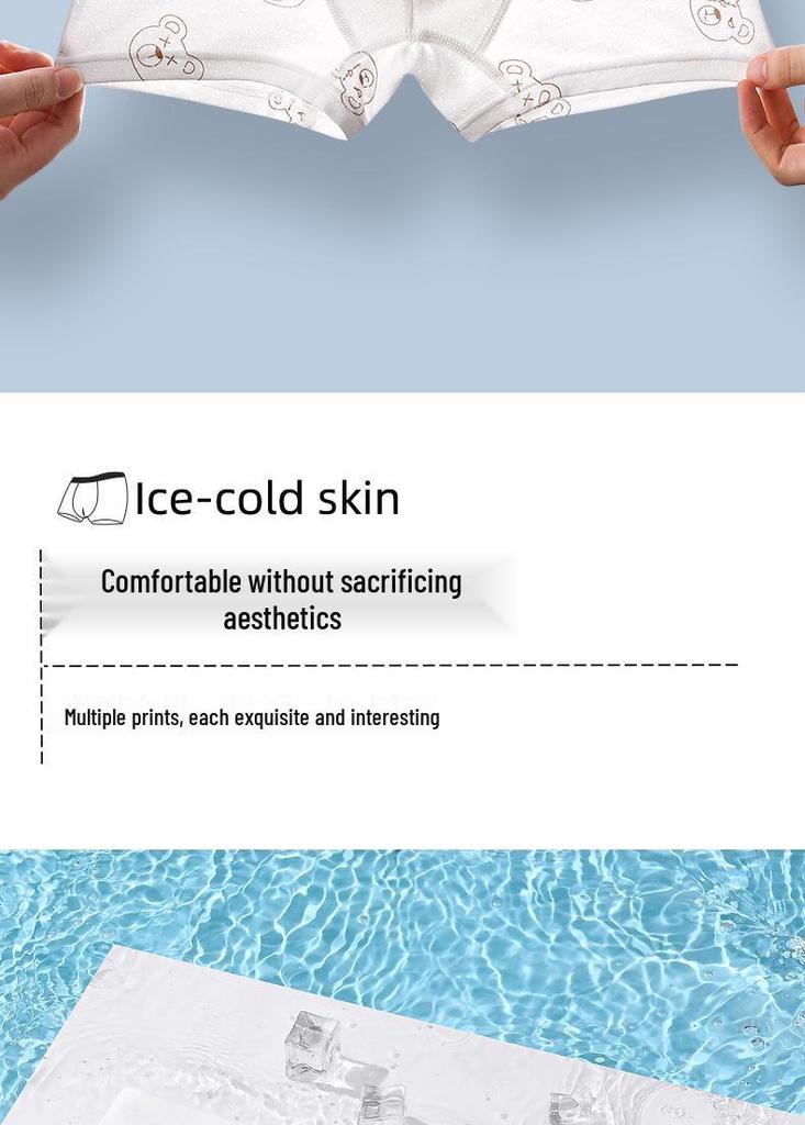 Kids' Ice Silk Mesh Underwear - Lightweight & Breathable for Boys In Various Sizes