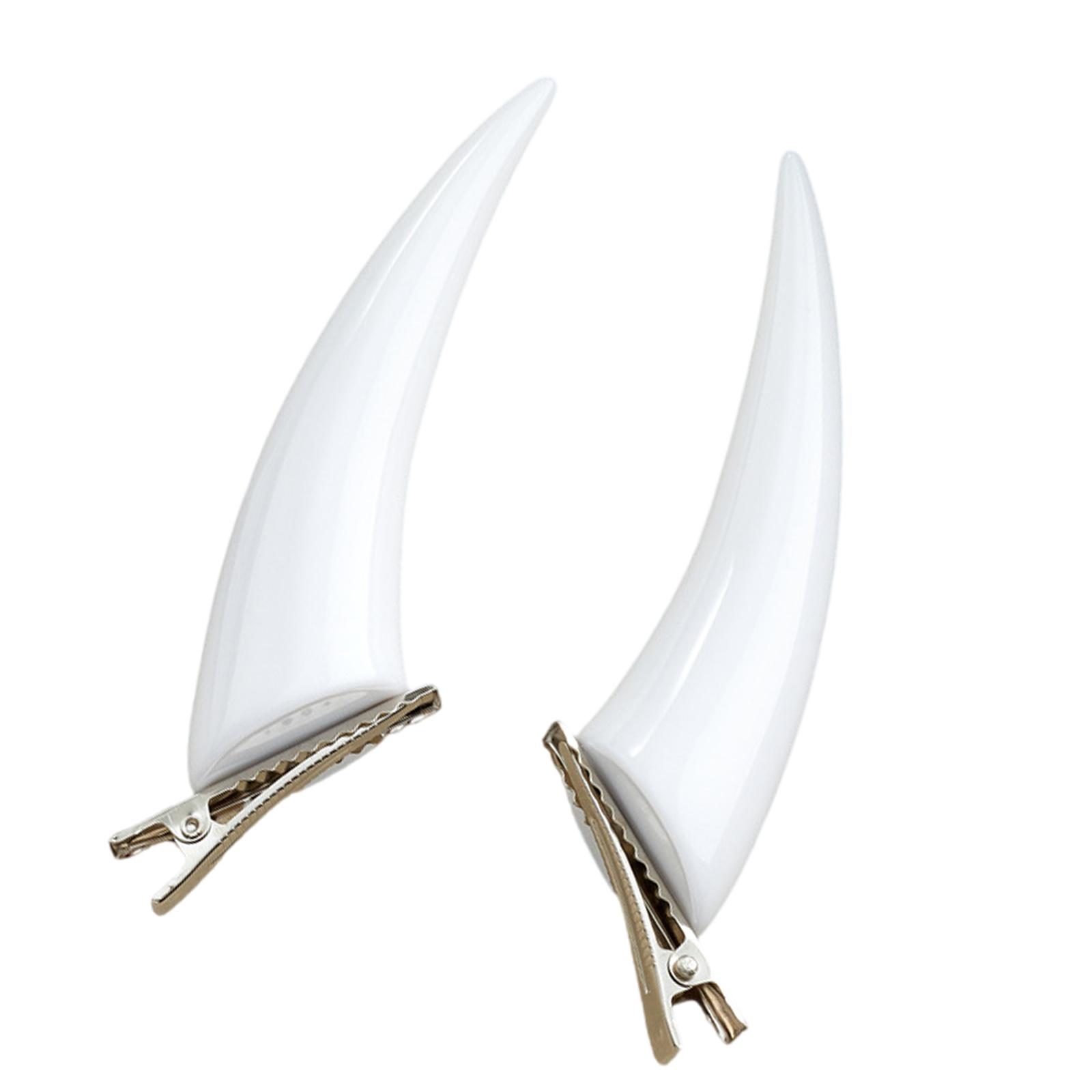 

2 шт. Заколка для волос для ролевых игр, удобные заколки, карнавальные заколки для волос на Хэллоуин, модные заявления белый