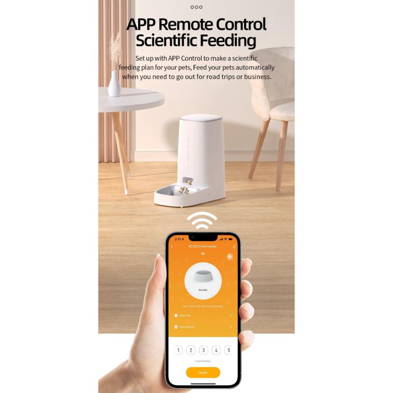 Futterspender für Haustiere, Einzelbecken, Doppelbecken, intelligente, automatische, zeitgesteuerte und quantitative Fütterung von Katzen und Hunden