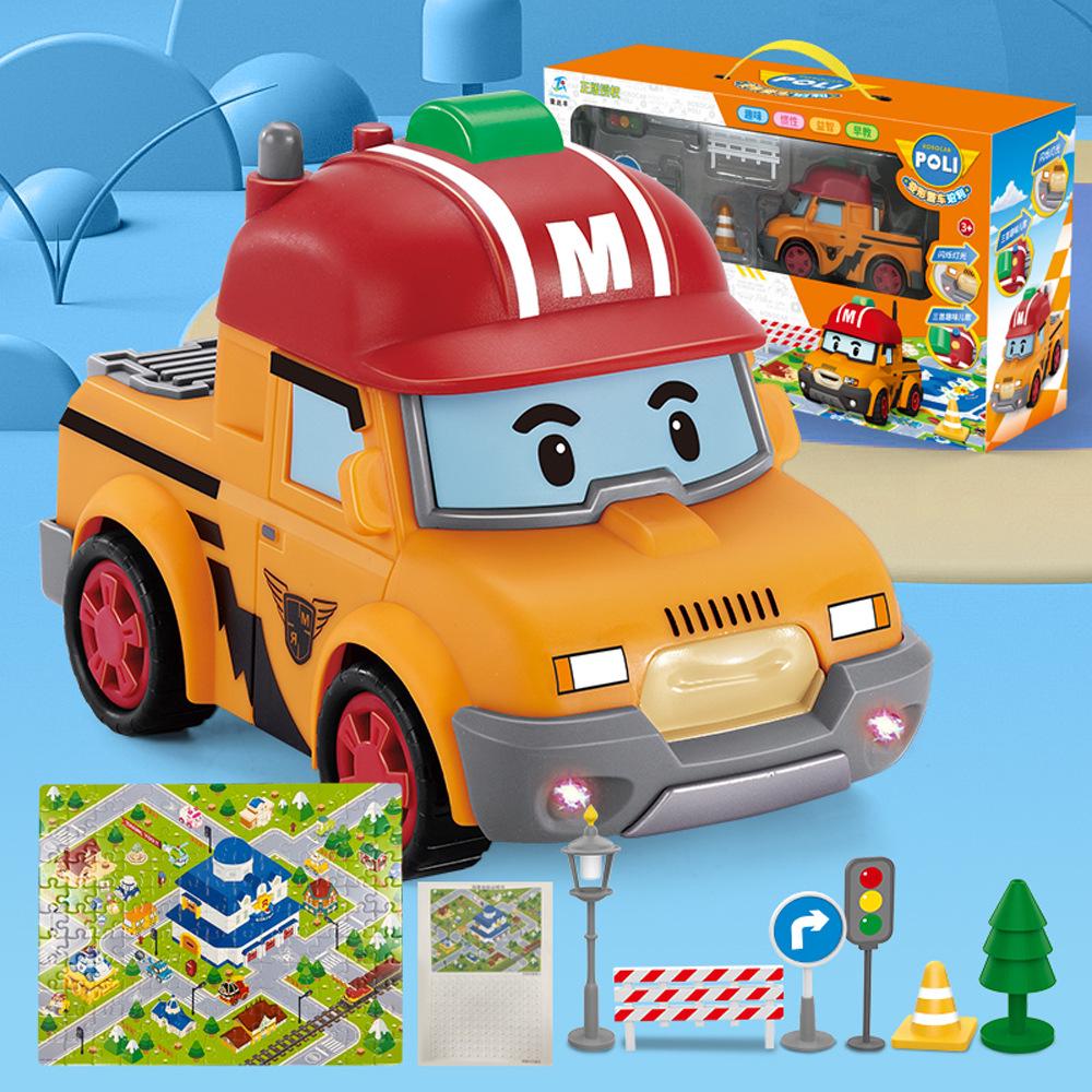 

Polly Police Rescue Car - Educational Toy for Kids, Inertial Carton-Boxed Cartoon Vehicle