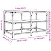 Glass Top Coffee Table Transparent 78.5 x 40 x 45 cm Steel