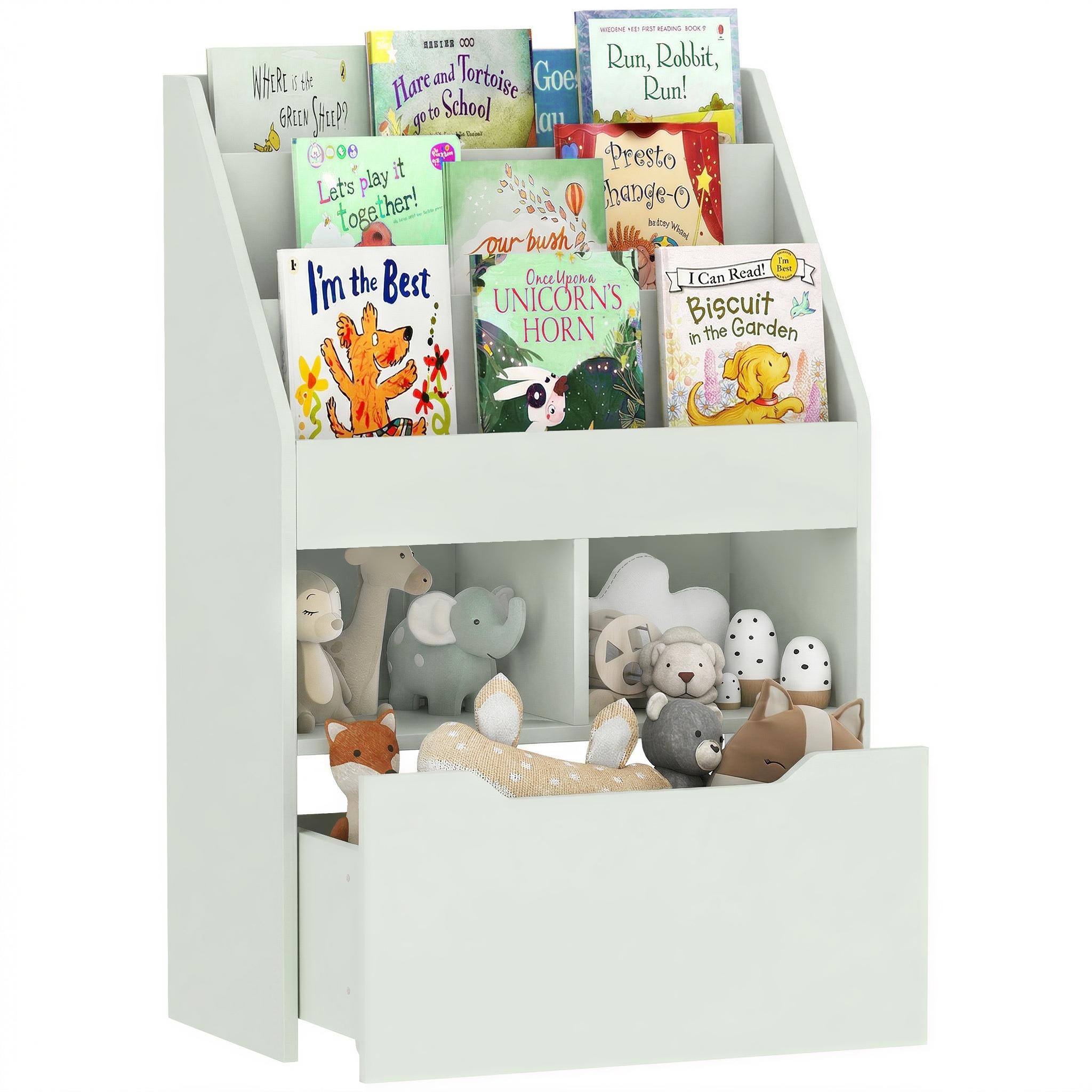 Kids Bookshelf, Toy Organiser, with Storage
