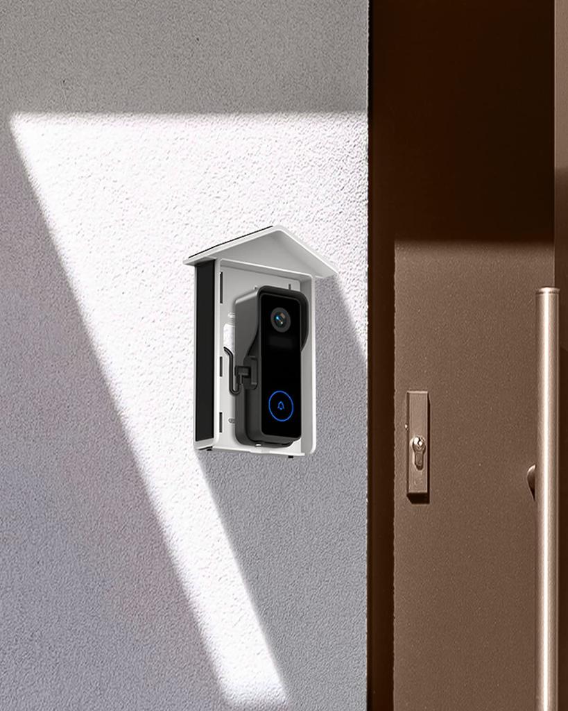 Solar Panel for Video Micro USB Solar USB Compatible with Solar Doorbells Doorbell, Port, Charger,