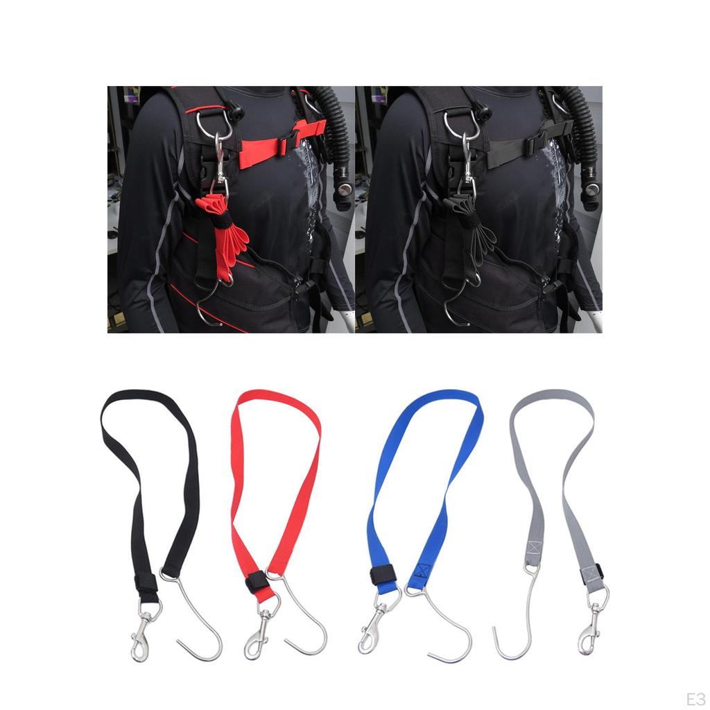 Diving Hook, Stainless Steel Hook with 39" Line And Snap Clip for Underwater Activities