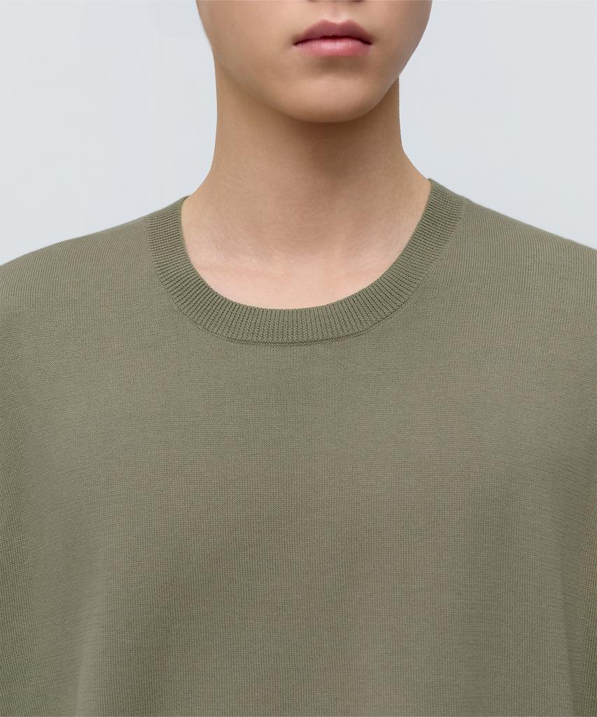 MUSINSA STANDARD Washable Supima Cotton Crew Neck Short Sleeve Knit [Sage]