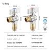 Yuning 4-Point Brass Large Flow Angle Stop Valve