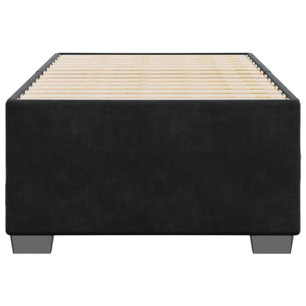 Black Bed Frame 90 x 190 cm Velvet