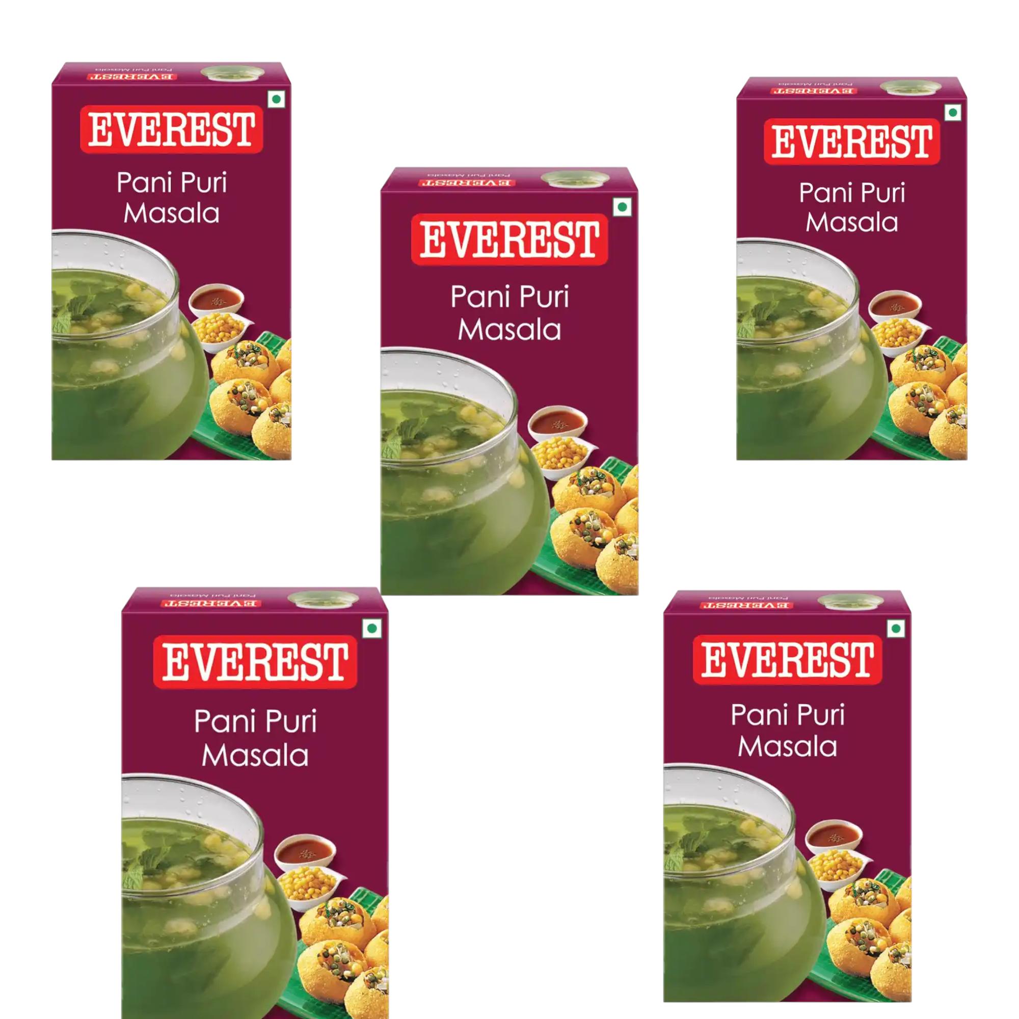 

Everest Panipuri Masala 50 g X Pack Of 5 Flavorful Spice Mix For Tasty Snack Seasoning And Refreshing Street Style Taste