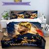 3pcs M-Mbappe Cover Set - Personalized Name, HD Printed Bedding with 1 Cover and 2 Pillowcases - Perfect for Home Decor, Easy Care