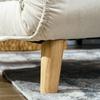 Sleeper Chair, 6-Level Adjustable Backrest, Linen Look, Up To 120 Kg, Cream