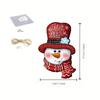 1pc Three-dimensional Christmas Snowman Wooden Pendant Holiday Party Porch Decoration Hanging Wood Chip Hanging Ornament