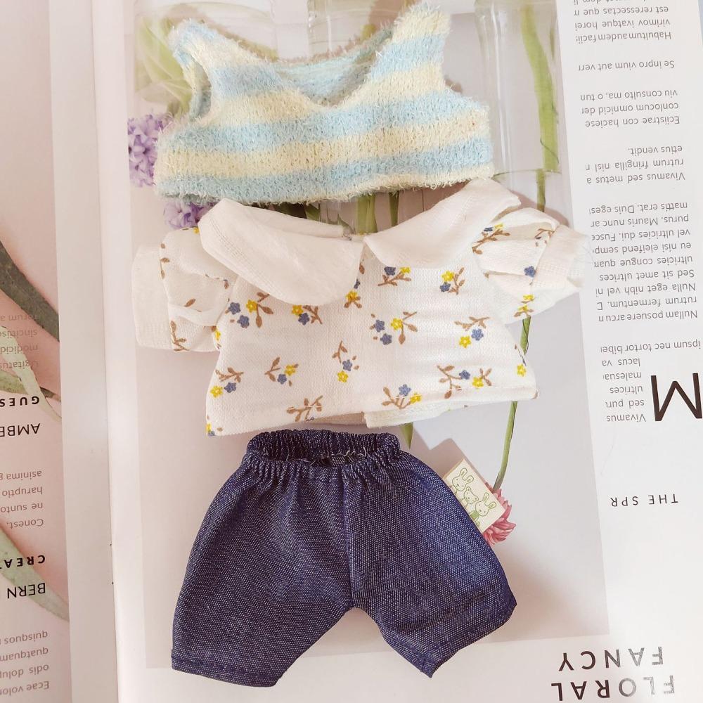 1 Set Jeans Cotton Doll's Clothes Striped Sweater No Attribute Doll Clothes  20cm Cotton Doll