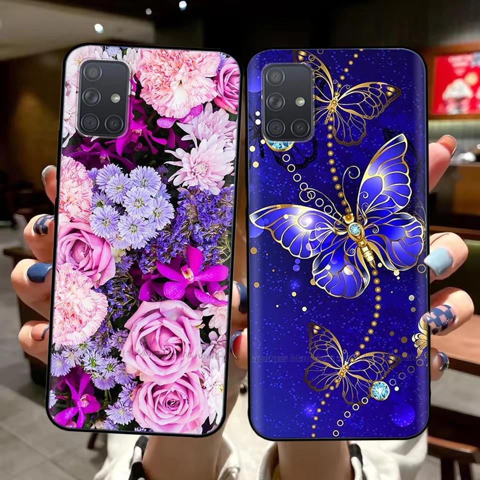 Cute Case For Samsung Galaxy A71 A51 Soft Smooth Liquid Silicone Full Protection Cover For Samsung Galaxy A51 Cases A 51 A 71