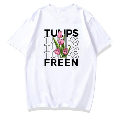 

Футболка Freenbecky Same Top Tulip Design Premium с коротким рукавом, большой свободный свитер с капюшоном и длинным рукавом, толстовка с капюшоном GL Girl S