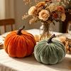 Plush Texture Velvet Pumpkin Velvet Fabric Plush Pumpkin Reusable Artificial Pumpkin  Photo Props