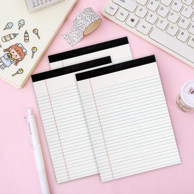 Caiet galben 2 buc. Notebook cu dungi cu scriere netedă Caiet din hârtie rezistentă la cerneală pentru acasă, școală, birou