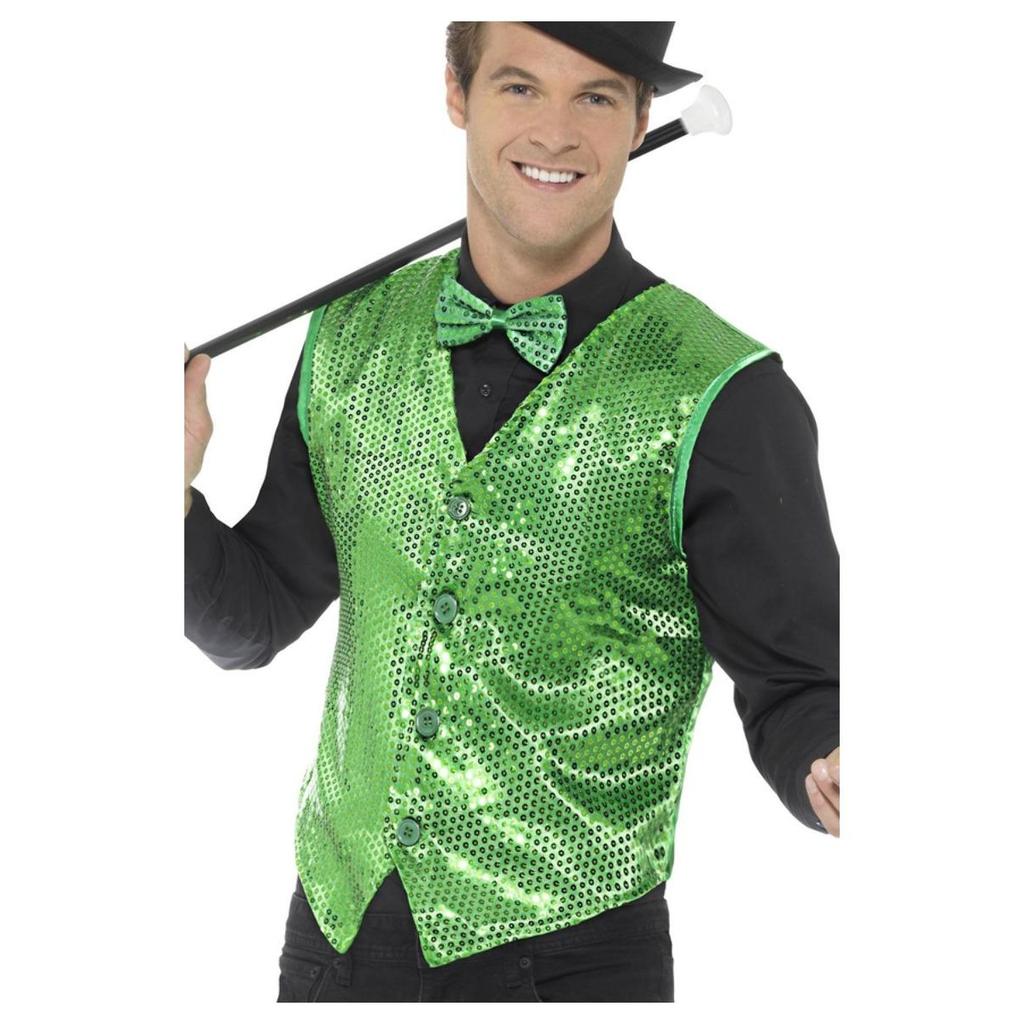 Smiffys Unisex Adult Sequin Costume Vest