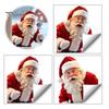 Removable Xmas Window Art Creative Santa Claus Static Cling, Glue?Free Christmas Glass Sticker, Decals Reusable Holiday Decor for Living Room