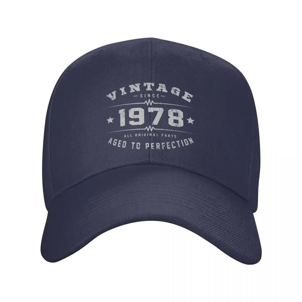 

Vintage 1978 Birthday Baseball Cap for Unisex Women Breathable 44 Years Old Aged To Perfection Dad Hat Sun Protection Adjustable Cap