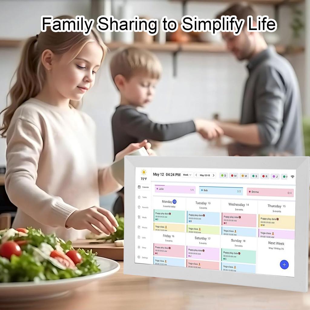 1080P Smart Digital Calendar Touchscreen 15.6 Inch WiFi Interactive Display Digital Picture Frame Calendar Planner  for Family