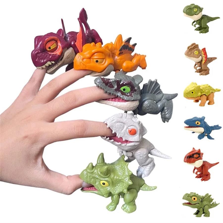 5/10PCS Finger-biting Dinosaurs Movable Joints Size Simulation Dinosaur Model Toys Children Educational Toys Children Christmas