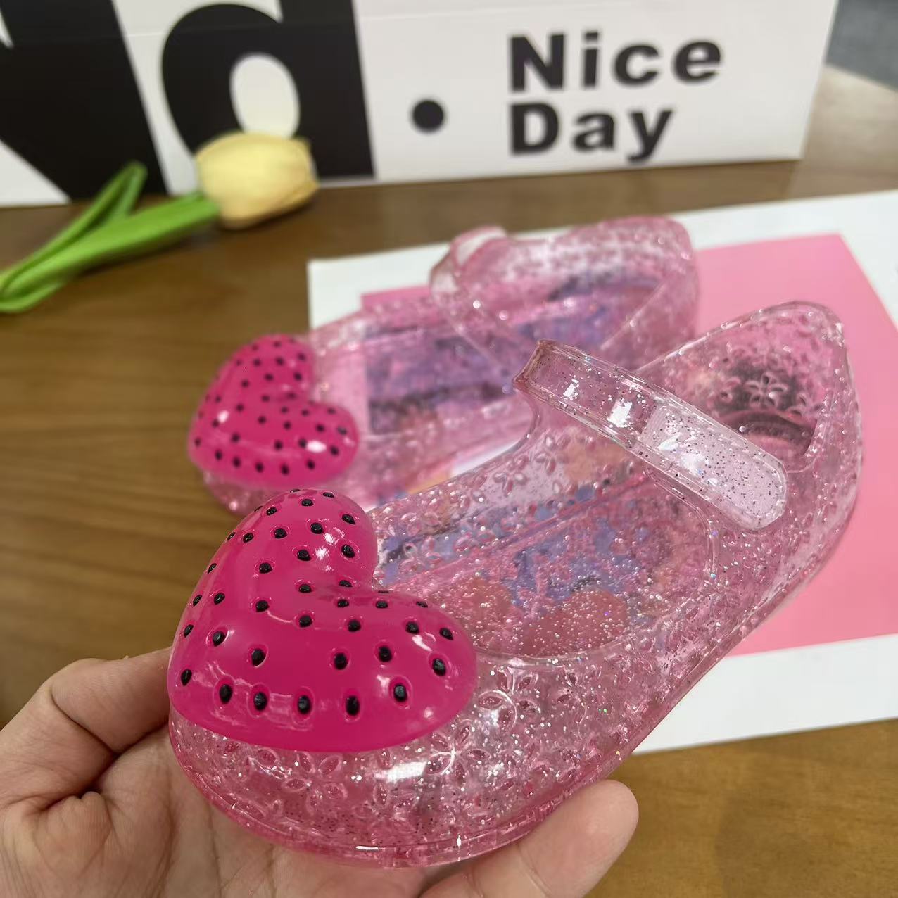 Girls sandals new children s sandals women s summer princess shoes love bag head soft sole baby children s sandals 24 розовый