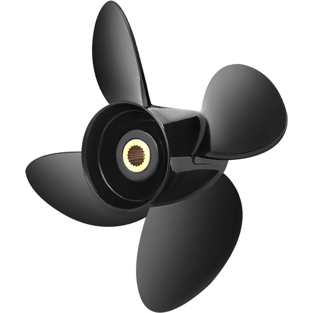 Outboard Propeller, Replace for OEM 3587522, 4-Blade 14 1/4\" x 19\" Pitch Aluminium Boat Propeller, Compatible with Volvo Penta SX Drive All Models,