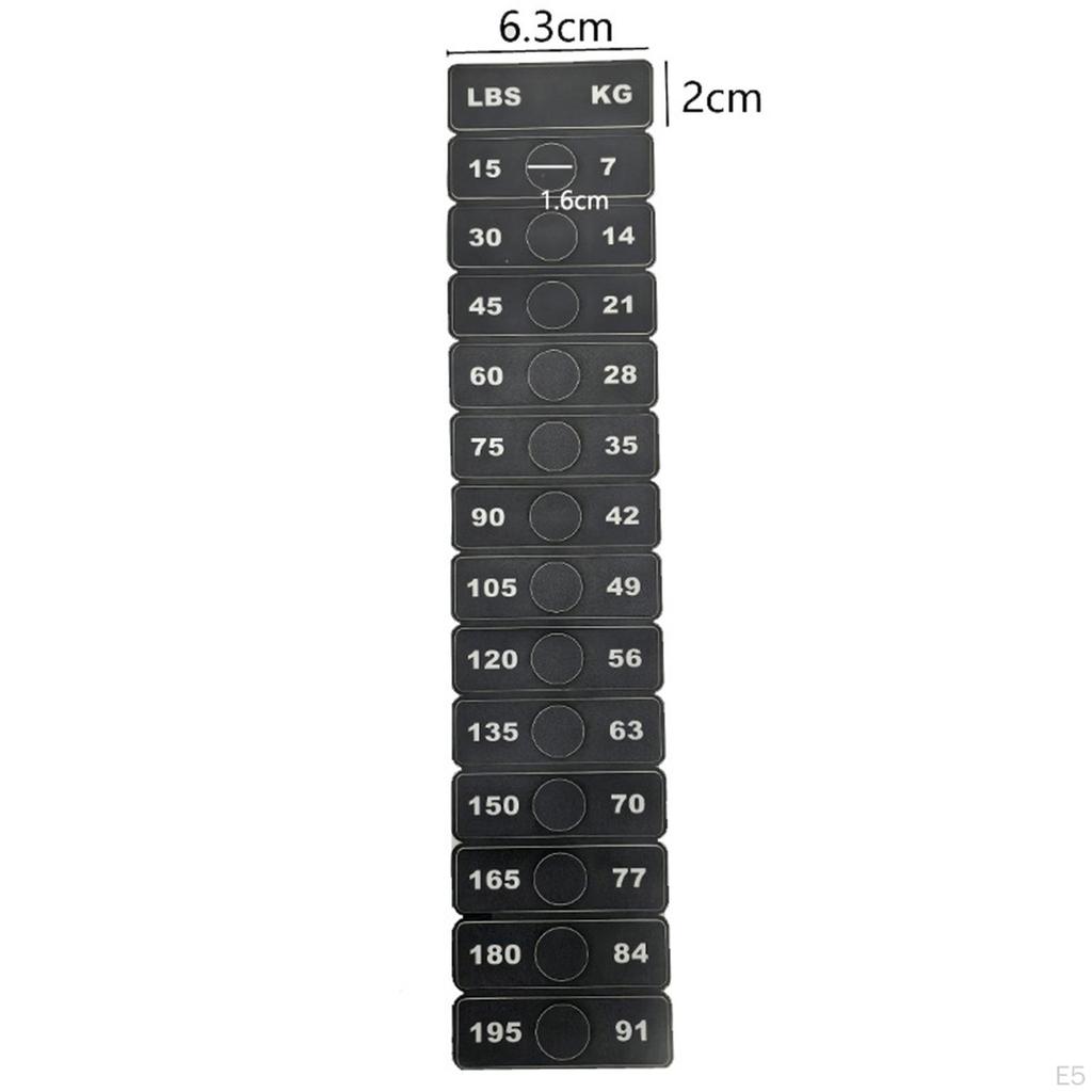 Weight Stack Labels Sticker 15 Pounds 7 Kg Increment Attachments Decal Accessories for Indoor Gym