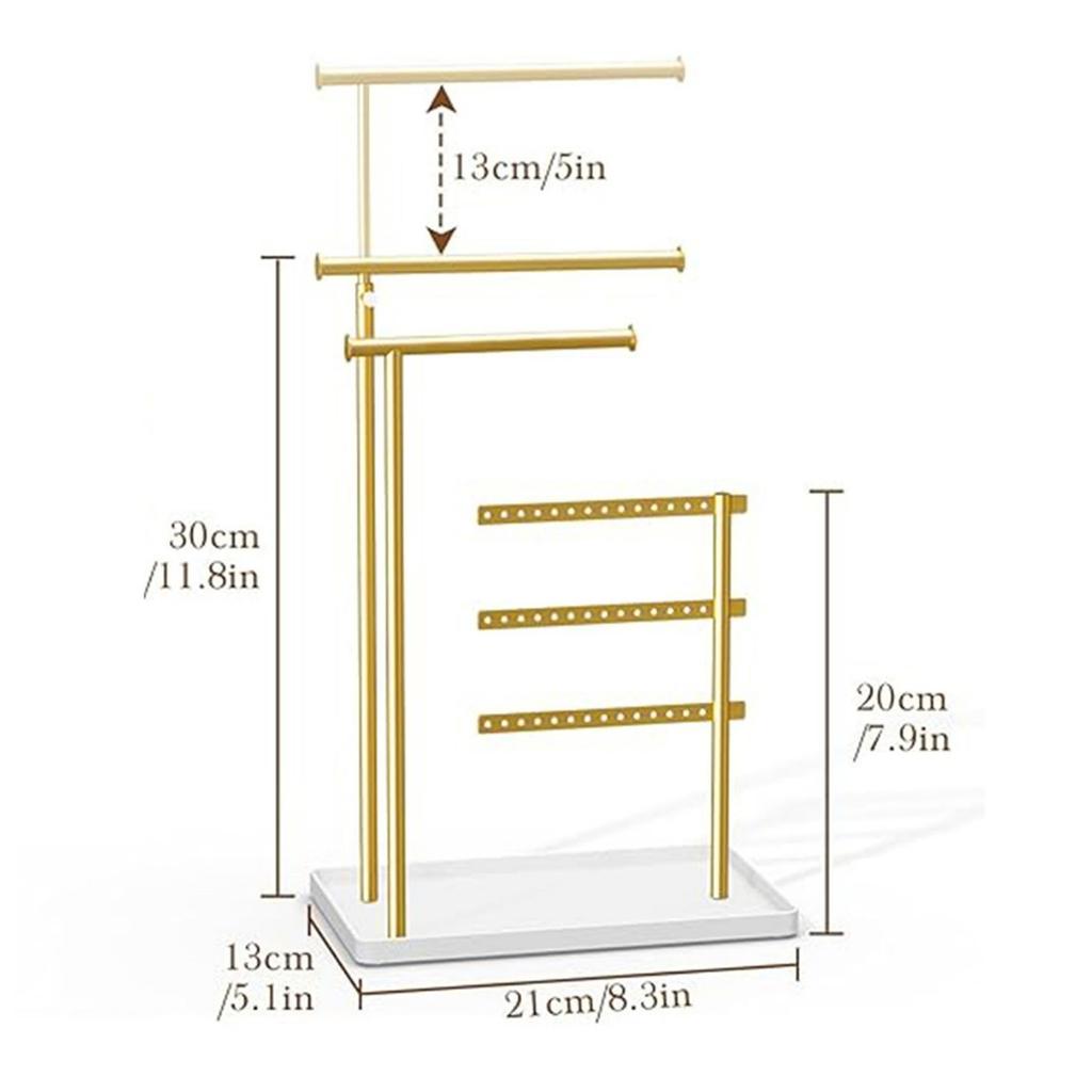 Jewelry Display Stand Nordic Style Iron Art Multifunctional Jewelry Storage Tray for Necklaces Bracelets Earrings