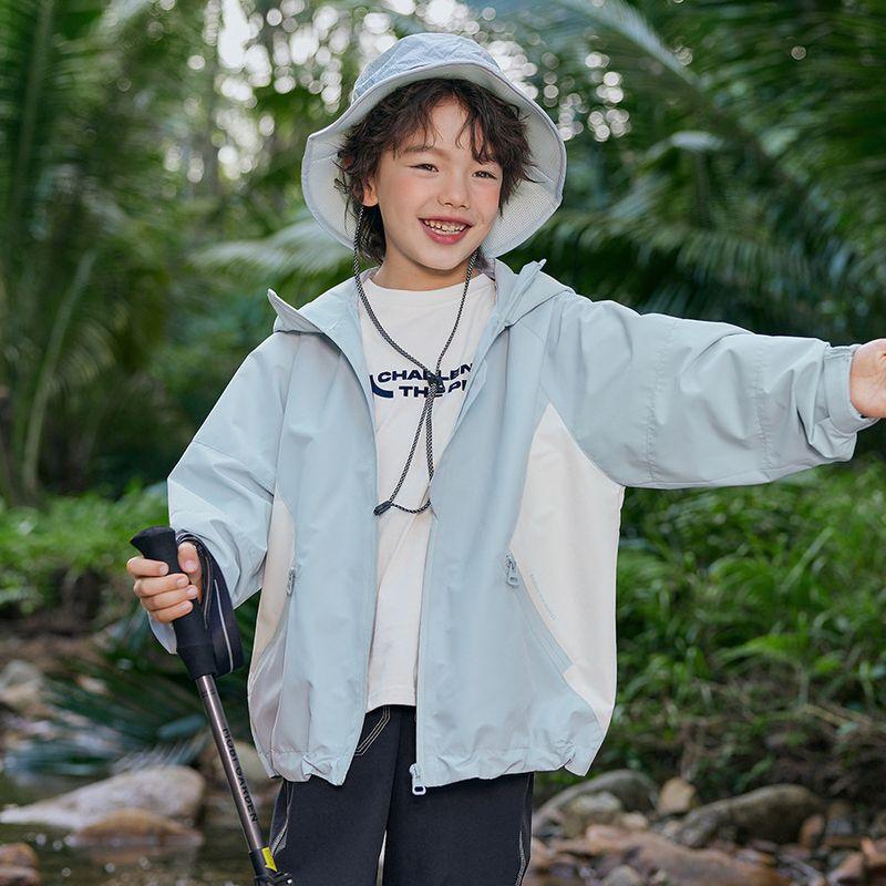 Clothing] Boys  Jacket Spring Outfit Spring and Autumn Style Children s Clothing Spring Outerwear Three-In-One Spring and Autumn Style Trendy U15890 Cloud Blue 110