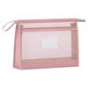 Transparent Mesh File Bag Double Layer Subject File Bag School Handheld Bag  Travel