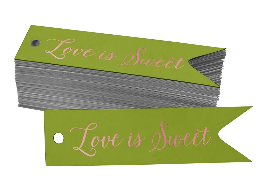 Inkdotpot Gold Foil Paper Hang Tags Love Is Sweet Wedding Favor Tags 100