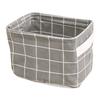 Decorative Storage Bin with Handle Cotton Flax Widely Usage Organizer Basket Office Supplies