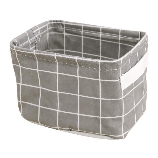 Decorative Storage Bin with Handle Cotton Flax Widely Usage Organizer Basket Office Supplies