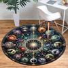 Ruota Astrologica Oroscopo Zodiacale Arte da Parete Circolare Tappetino Rotondo Antiscivolo per Sedia Tappeto per Sedia per Ufficio Tappeti per Arredamento Ufficio Regalo per San Valentino M