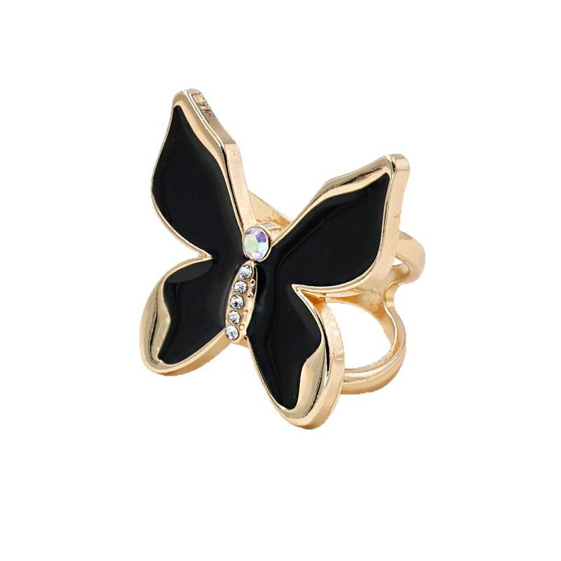 Butterfly Gold Rhinestone Silk Scarf Buckle: High-End Luxury Knotting Accessory
