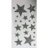 Glittery Silver Star Stickers 1 To 5 Cm 20 Pieces