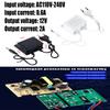 Tough Waterproof Power Supply Adapter for CCTV Security; EU/US Plug; DC12V 2A, AC100V-240V Input