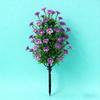 Artificial Flower with Ground Spike Outdoor Faux Wildflower Bushes UV Resistant Fake Topiary Bouquet for Home Garden Yard Patio