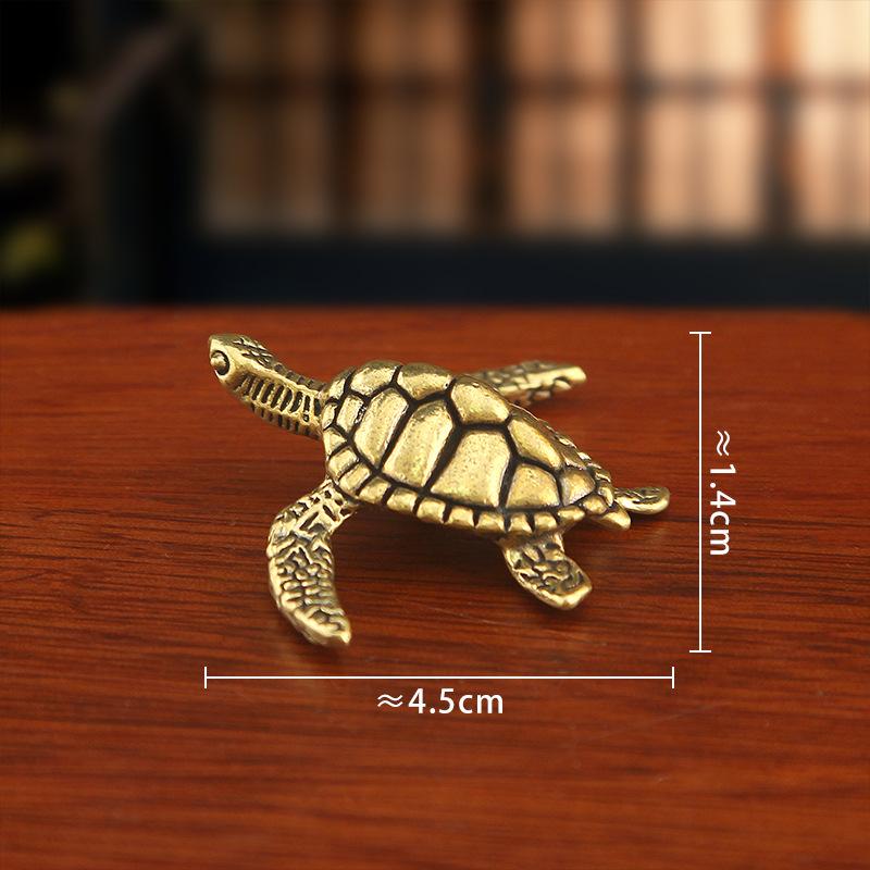 

Статуя черепахи из чистой меди, старинные латунные фигурки черепах, настольные украшения фэн-шуй, миниатюры, антикварные чайные изделия для домашних животных, подарки