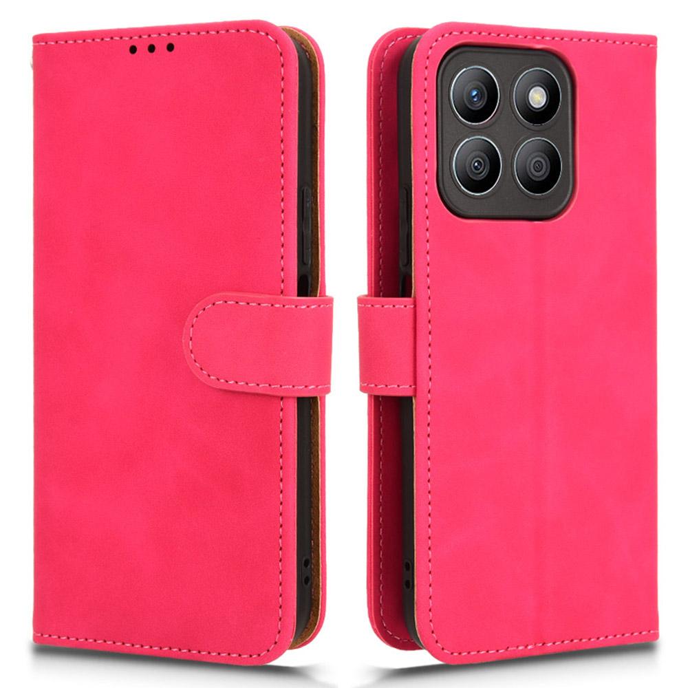 For Honor X8c 4G Leather Case Skin Feel Anti Drop Wallet Flip Phone Cover