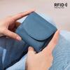 Women's RFID Minimalist Leather Coin Purse – Ultra-Thin, Folding, Genuine Leather Wallet