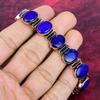 Lapis Lazuli Gemstone Bracelet Copper Adjustable Chain Bracelet Handmade Jewelry