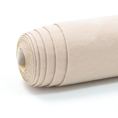 45cm Width Self-adhesive Beige Flocking Cloth Thick Sticky Velvet Fabric for Jewelry Box Furniture Cabinet Background Display