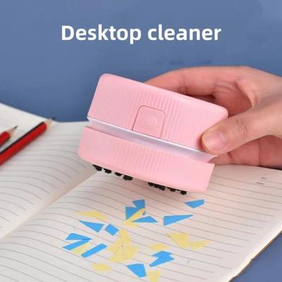 Desktop Vacuum Cleaner Portable Handheld Desk Cleaner for Crumbs Debris Pencil Shavings Snack Paper Eraser