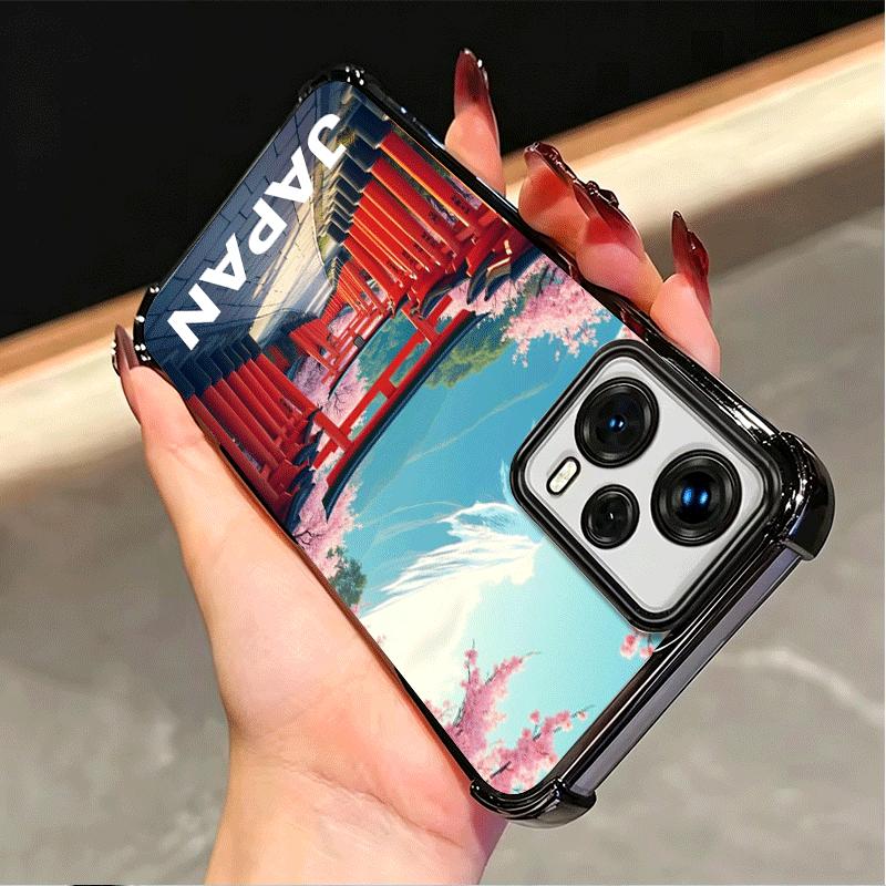 Osaka Tokyo Japan Scenery Soft Phone Case For Xiaomi Poco X7 X8 Pro Max X6 X5 X3 F8 Ultra F7 M8 M7 M5S Redmi 15C 15A 15 14C 13C