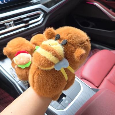 Sevimli Peluş Kapibara Tokat Bileklikler Çizgi Film Kapibara Tokat Bileklik Doldurulmuş Bebekler Hayvan Çıtçıtlı Yüzük İnteraktif Oyuncak Çocuk Hediyesi