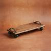 Walnut Wood Tray Decorative Handles Wooden Display Stand Wooden Tiered Stand Stable Design Home Decor Space Saving for Entryway