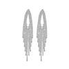 High-end Luxury Full Diamond Super Flash Long Fringed Earrings