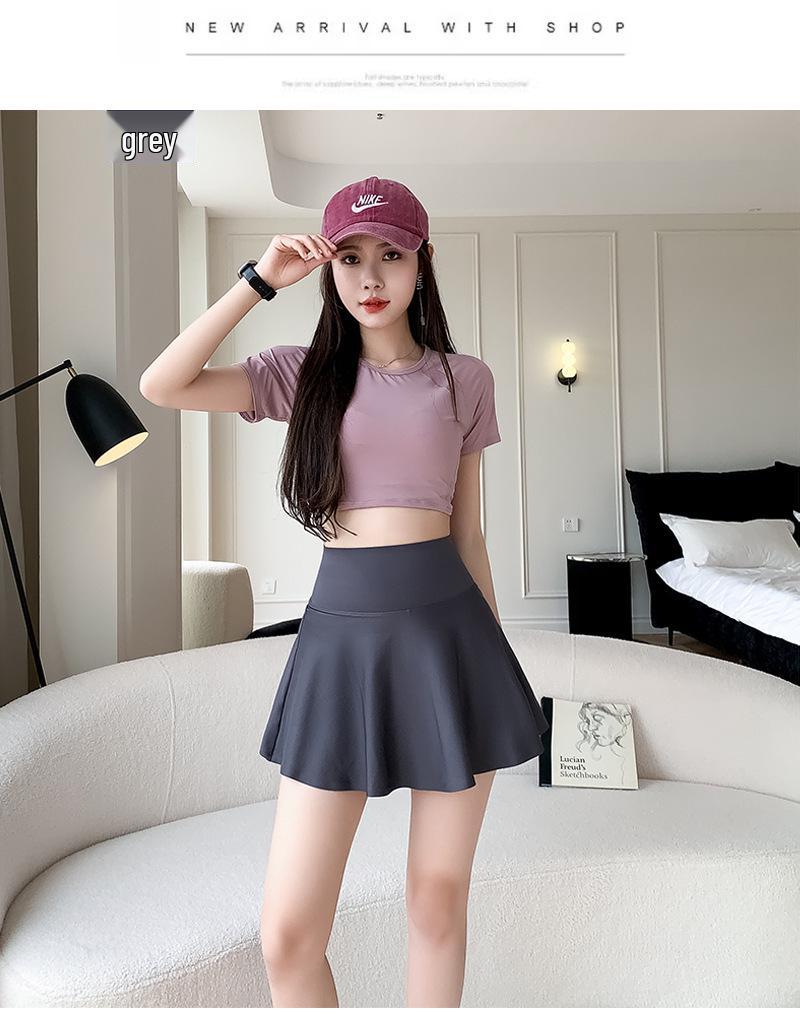 Women's Summer Slimming Skort - Tummy Control, Butt Lift, Anti-Exposure Sports Skirt for Badminton & Yoga